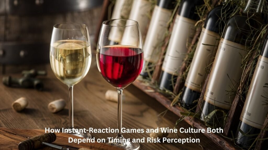 How Instant-Reaction Games and Wine Culture Both Depend on Timing and Risk Perception