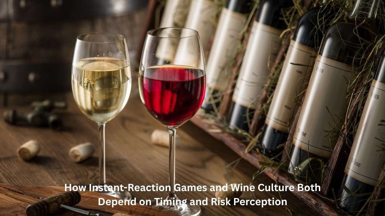 How Instant-Reaction Games and Wine Culture Both Depend on Timing and Risk Perception