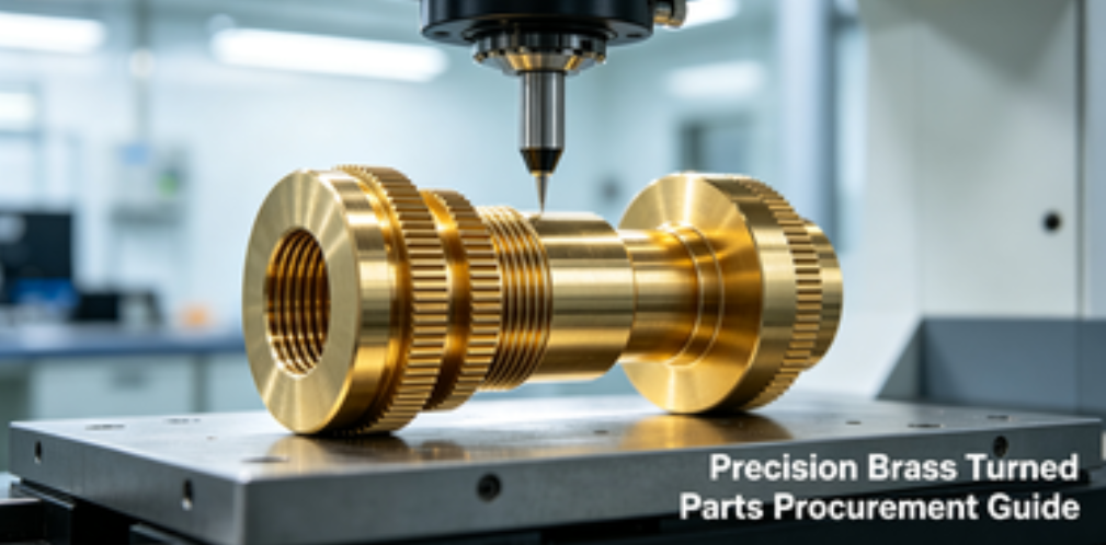 A precision brass machined part is undergoing final accuracy inspection on a Coordinate Measuring Machine (CMM), demonstrating a rigorous quality control process.