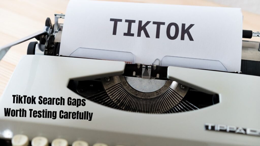 TikTok Search Gaps Worth Testing Carefully