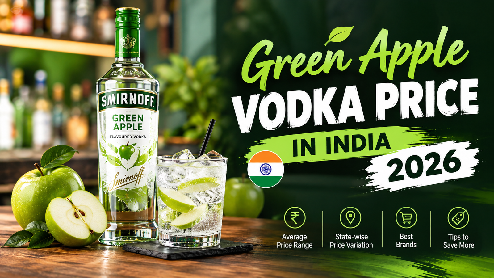Green Apple Vodka Price in India 2026